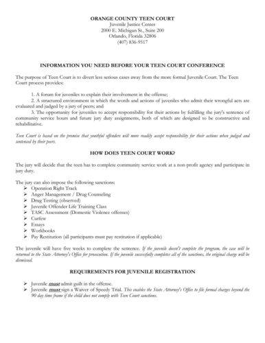 Notice to Appear for Intake Conference Bryce A Fetter